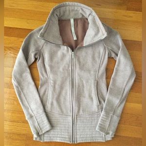 Lululemon Athletica Gray Zip-Up Jacket with Stand-Up Collar